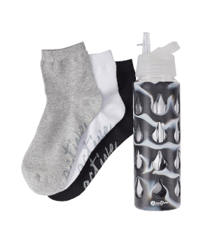 Sportliche Accessoires; Socken; Trinkflasche